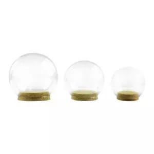 호환  기본 공예 유리 돔이 있는 투명 디스플레이 돔 조리대 생일용