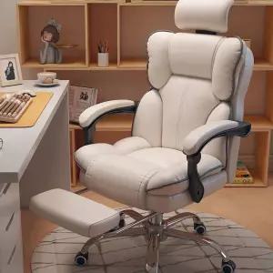 마사지 라텍스 게이밍 의자 컴퓨터용 이동식 회전 사장님 참조 화이트 사무