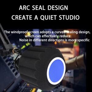 ARC 씰이  어쿠스틱 윈드스크린 - 스튜디오급 폼 5면 소음 감소 투명한 보컬 녹음 휴대용 호환 경량