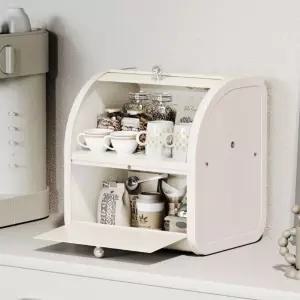 2단 브레드박스 보관함 주방 정리함 식탁 소형 25cm 빵