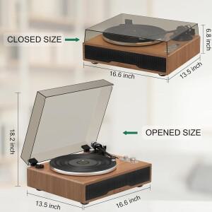 벨트 드라이브 턴테이블 D01 마그네틱 자석 카트리지가 포함 Hi-Fi 비닐 레코드 플레이어 2단 Bluetooth 입