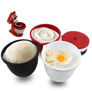 [미국배송] KITCHENAID 4.5 QT 틸트 헤드 스탠드 믹서용 실리콘 라이너(전용) 무취 두껍고 차갑고/열 저항성 및 논스틱 이지 클린 쿼트 믹싱 볼 뚜껑 포함 3개 세트 적합