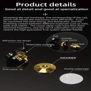 4PCS 세트  스피커 스탠드 피트 풋 패드  구리 실버 골든 라우드 박스 스파이크 콘 플로어 네일 M28x26