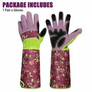 호환  긴 손목 보호 정원 장갑 내구성 있는 펑크 방지 용 장갑 손 보호 방수 트리밍 가드닝