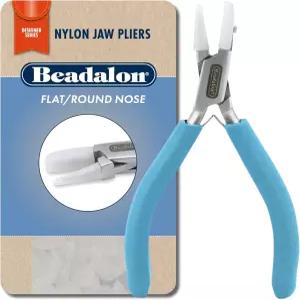 비달론 디자이너 시리즈 나일론 턱 플라이어 평평한/원형 코 퍼시픽 블루 비닐 프리 그립 스테인리스 스틸