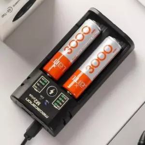 18650 배터리 충전기 C타입 리튬이온 충전지 2구