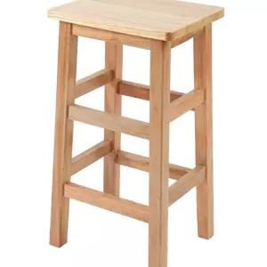 원목 높은의자 우드 바스툴 원형 스툴 높은 바체어 등받이