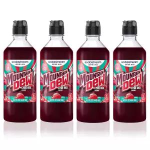 소다스트림 MTN 듀 코드 레드 레귤러 뉴 푸어 병 음료 믹스 14.9 Fl Oz (4팩)