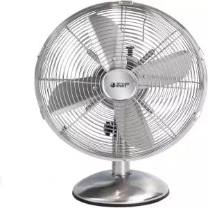 비욘드 브리즈 12인치 레트로 진동 테이블 선풍기 3단 및 80 광폭 가능한 올 메탈 데스크 가정과 사무실에