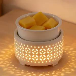 세라믹 왁스 멜트 워머 7색 조명 포함 향이 나는 위한 전기 캔들 가정 사무실 선물 및 장식용 PTC 히팅