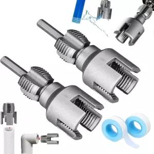 내부 및 외부 파이프 나사산 통합 도구 절단 1/2인치 3/4인치 전기 드릴 호환 2인치 PVC 키트 수도