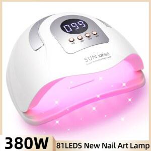SUN X26 MAX 네일 건조기 기계 380W UV LED 램프 손톱 81LED 젤 경화 매니큐어 램프 자동 스마트 센서 네일 아트