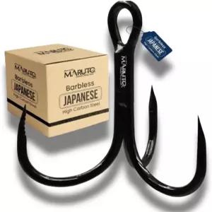 마루토 바블리스 날카롭고 제공 1~ 8 블랙과 강한 낚시 레드 사이즈 바늘 일본 트레블 고탄소강 색상으로