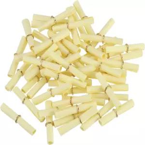 메카닉시티 미니 빈티지 메시지 종이 두루마리 발렌타인 100개 파티 생일 행운의 소원 롤 연한 노란색