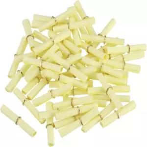 MECCANIXITY 5x5cm 미니 빈티지 메시지 종이 두루마리 파티 생일을 위한 발렌타인 소원 롤 연한 노란색