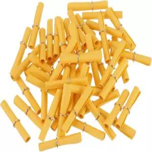 MECCANIXITY 5x5cm 미니 빈티지 메시지 종이 두루마리 파티 생일을 위한 발렌타인 소원 롤 다크 옐로우