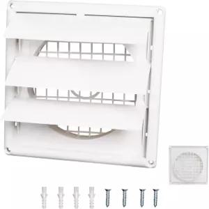 루버 플랩과 내장된 버드 가드가 있는 스웨스 4인치 외부 건조기 통풍구 커버 욕실 또는 세탁용 방풍 배기