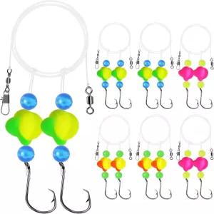 CWSDXM 6pcs 타이 소금물 싱커가 프리 후크와 서클 리그 장착된 낚시 서핑 더블 폼파노 피라미드