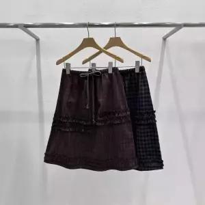 손오천 스커트 여자 모직 미니 춘추 체크 데일리룩 슬림핏 KUK3