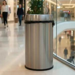 토월마크 65L/17Gal 헤비 듀티 오픈 탑 상업용/주방 쓰레기통 사무실 침실 레스토랑용 지문 방지 브러시드