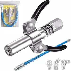 아르토신 1PCS 그리스 건 커플러 강력한 잠금 12000 PSI 퀵 릴리스 11.8인치 스프링 플렉스 호스 모든