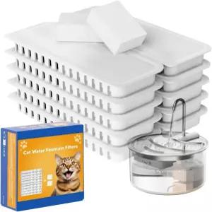 고양이와 작은 개를 위한 WF-P12G 유리 분수대용 Tomxcute 교체 필터 85온스/2.5리터 애완동물 식수대