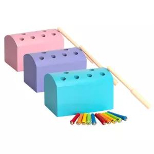 영유아 인지능력발달 자석스틱 애벌레잡기 오감자극 어린이집교구 아기선물