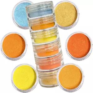 럭키미카 파우더 에폭시 수지용 6가지 색상 DIY용 휴대용 6캔 안료 세트 비누 만들기 네일 아트 양초