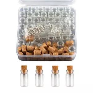 호환  코르크가 달린 유리병 항아리 DIY 아트 공예 목걸이 펜던트 파티 용품 메시지 병 소원 병 50x