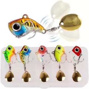 팡블루 블레이드 미끼 금속 VIB 낚시 하드 스피너 배스 월아이 송어 액세서리를 위한 긴 캐스팅 지그 스푼