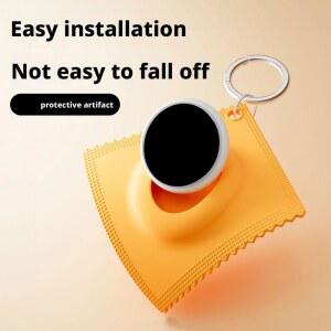 Airtags 보호 쉘 커버용 크리에이티브 실리콘 케이스 분실 방지 액세서리 긁힘 슬리브 키체인