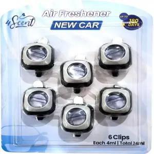 4향 공기 청정기 통풍구 클립 남녀용 향기 액세서리 에센셜 오일이 함유된 자동차 냄새 제거기 최대