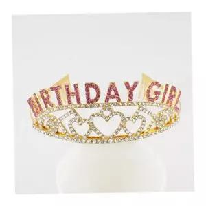 생일 파티 머리띠 공주 티아라 큐빅 생일 머리띠 헤어밴드 어린이 메탈 소품 합금 실버 유아