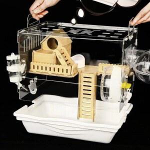 투명한 애완 동물 관찰 세트 곤충 게코 투명박스 별장 사육통 소라게 앵무새집