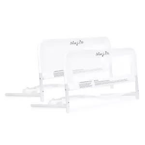 드림 온 미 경량 메쉬 조절식 침대 레일 더블 팩 통기성 원단 흰색 2개들이