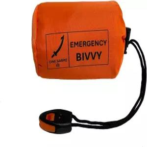 세이버 비상 바이비 백 하나 - 마일라 침낭 스페이스 블랭킷 쉘터 체온 90 반사 립스탑 캐리백 휘슬 포함