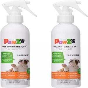 PawZ SaniPaw 개 발 세정제 및 냄새 제거 스프레이 8온스 기피제 2팩