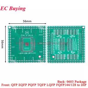 1-10개 QFP EQFP TQFP LQFP144 LQFP128 SMD DIP 어댑터 PCB 핀보드 SMT에서 DIP128/144 변환기 0.5mm 피치