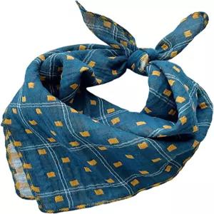 더블 레이어 투 톤 강아지 코튼 스퀘어 반다나 빕스 스카프 커치프 소형견 소년 또는 소녀용 - DCB01 B Y