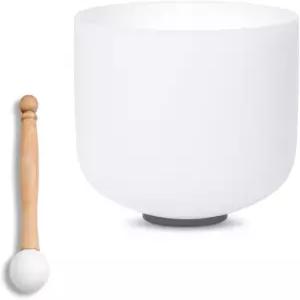 힐링 마인드풀니스 명상 요가 사운드 목욕을 위한 8인치 화이트 A 노트 서드 차크라 쿼츠 크리스탈 싱잉 볼