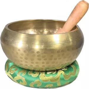 새트남 5인치 골드 티베트 명상 요가 노래 그릇 세트 지금 완전히 살아보기 B로 튜닝 핸드 해머 앤티크