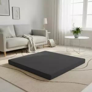 벨벳 자부톤 명상 매트 - 대형 바닥 베개 및 요가 쿠션 세탁 가능한 커버가 있는 고밀도 폼 시트 31x31