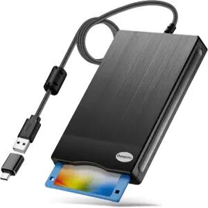 Chuanganzhuo 플로피 디스크 리더기 3.5인치 USB 타입 A C 외장 드라이브 PC용 3개 노트북 및 브러시