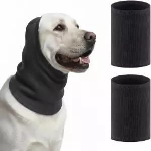 골드 허니 개 머리 랩 2장의 부드러운 고무성 귀 커버 머프스 소음 차단 불안 및 진정 펫 미용용 플랩 없는