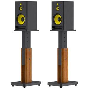 [미국배송] 야마하 / 프레소누스 KRK JBL ADAM 오디오 매키 에디퍼 스튜디오 모니터 스피커 스탠드 - 헤비 듀티 우드 바닥 스탠드는 서라운드 사운드를 지원합니다