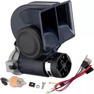 AOLYHAN 에어 혼 12V 150DB 자동차 트럭 오토바이용 라우드 트레인 키트 보트 와이어가 달린 파란색