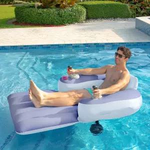 성인용 전동식 물놀이 의자 공기주입식 수상레저 기구 여름 물놀이 에어바운스 제트스키형 튜브 안락의자 워터파크용품 65자