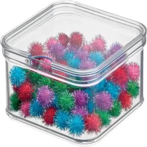 디자인 크리스프 플라스틱 냉장고 및 팬트리 빈 냉동실 사무실 캐비닛 욕실 BPA 프리 6.32인치 x 3.76인치