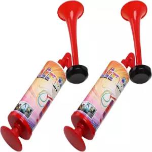 핸드헬드 혼 반하오 축구 에어 핸드 푸시 펌프 파티 노이즈메이커 치어리더 팬 2개