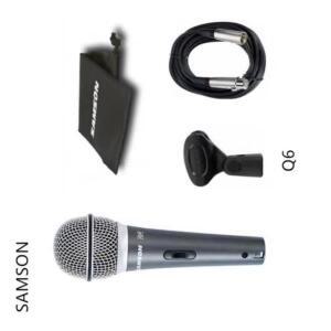 SMS Q6X 업데이트 버전 프로페셔널 다이나믹 보컬 마이크 휴대용 (캐리 백 및 클립 포함)